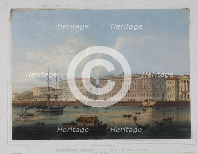The Marble Palace in Saint Petersburg, 1840s.