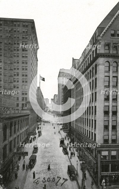 The Cherry Street canyon from First Avenue, Seattle, Washington, USA, 1911. Artist: Unknown