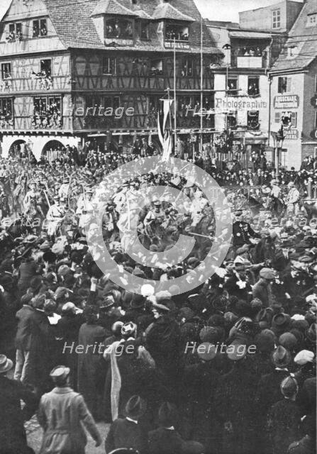 'Notre entrée a Strasbourg; Un aspect de la ville le 22 novembre 1918', 1918. Creator: Unknown.