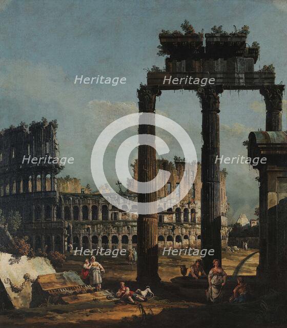 Roman Capriccio with the Colosseum, 1740s. Creator: Bellotto, Bernardo (1720-1780).