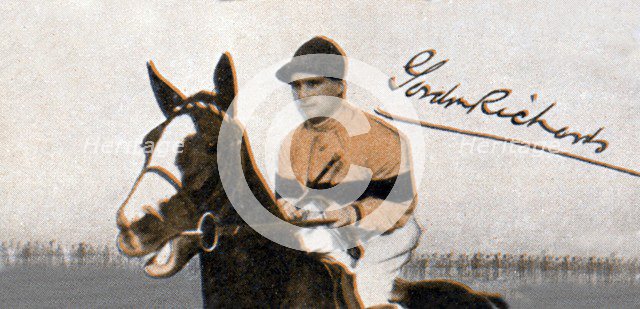 Sir Gordon Richards (1904-1986), jockey, 1935. Artist: Unknown