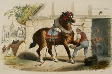 The draft horse, 1856. Creator: Edouard Travies.