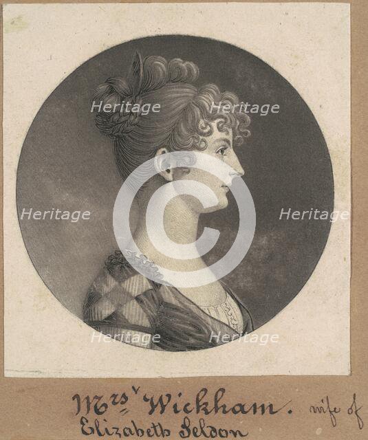 Elizabeth Selden McClurg Wickham, 1808. Creator: Charles Balthazar Julien Févret de Saint-Mémin.