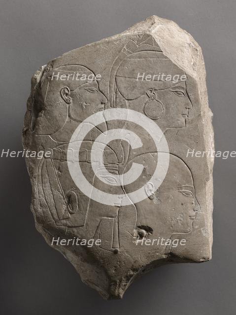 Trial Piece Worked on Both Sides, c. 1391-1353 BC. Creator: Unknown.