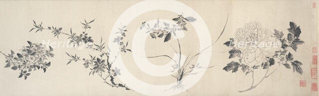 Flowers of the Four Seasons, Ming dynasty (1368-1644), 1599. Creator: Chen Jiayan.