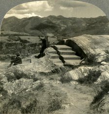 'Fortress of Sacsahuaman and Throne of the Incas in the Hills above Cuzco, Peru', c1930s. Creator: Unknown.