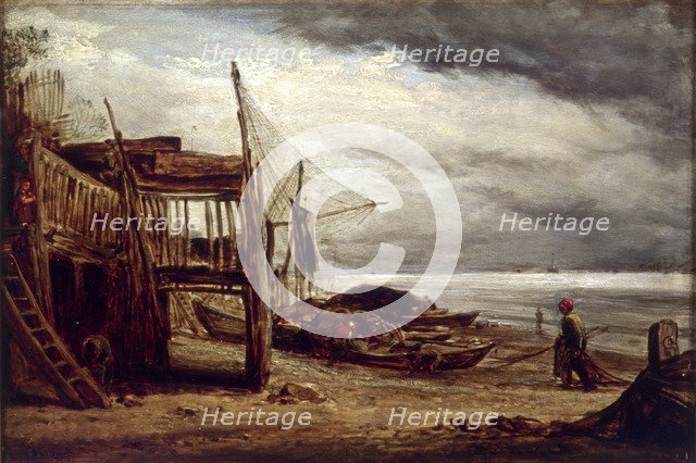 'A Coast Scene', 1860. Creator: John Linnell the Elder.