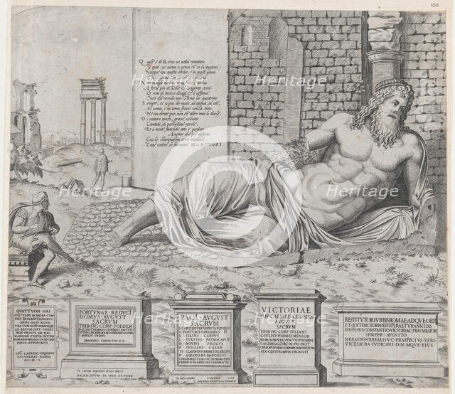 Speculum Romanae Magnificentiae: Marforius, 1550., 1550. Creator: Attributed to Nicolas Beatrizet.