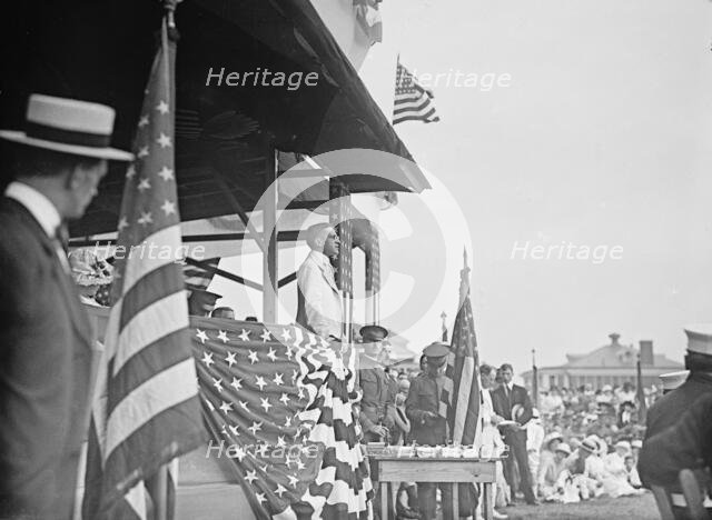 Newton Diehl Baker On Reviewing Stand, 1917 or 1918. Creator: Unknown.