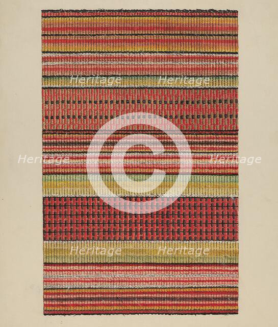 Woven Wool Carpet, c. 1937. Creator: William Bos.