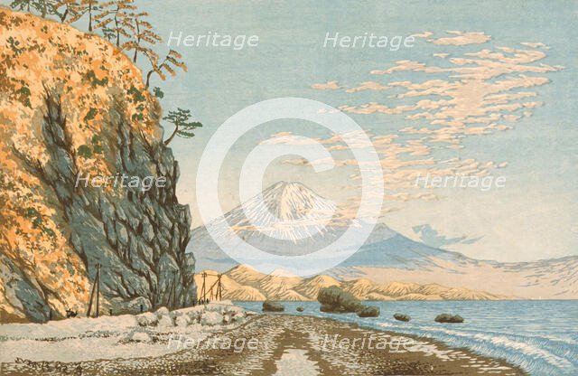 Mt. Fuji from Satta, Sketched at 9:00 a.m. in Mid-January, 1881, 1881. Creator: Kobayashi Kiyochika.