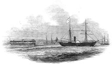 The Éclair steamer and "The Lazarette" off Motherbank, 1845. Creator: Ebenezer Landells.