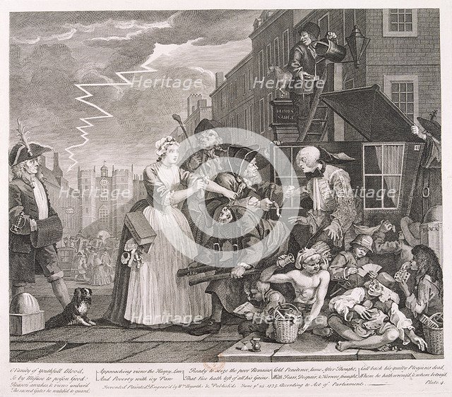 'A Rake's Progress', 1735; plate IV of VIII. Artist: William Hogarth