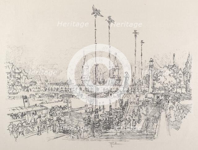 Oberbaum-Brucke, Berlin, 1921. Creator: Joseph Pennell.