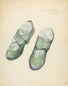 Brocade Shoes, c. 1940. Creator: Jean Gordon.