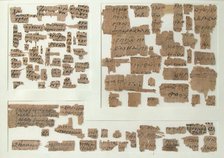 Papyri Fragments, Coptic, 7th century. Creator: Unknown.