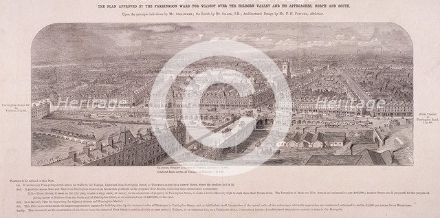 Holborn Viaduct, London, c1865. Artist: Young