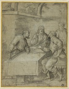 Study for the Supper at Emmaus, 1550/59. Creator: Giulio Campi.