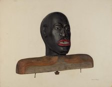 Head of a Negro, c. 1940. Creator: Mina Lowry.