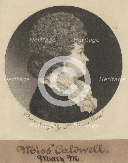 Mary M. Caldwell, 1798. Creator: Charles Balthazar Julien Févret de Saint-Mémin.