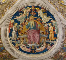God the Father with Angels (From the Stanza dell'incendio di Borgo). Artist: Perugino (ca. 1450-1523)
