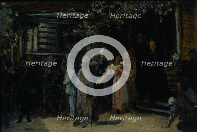 Visiting a Hermit, 1870s. Artist: Perov, Vasili Grigoryevich (1834-1882)