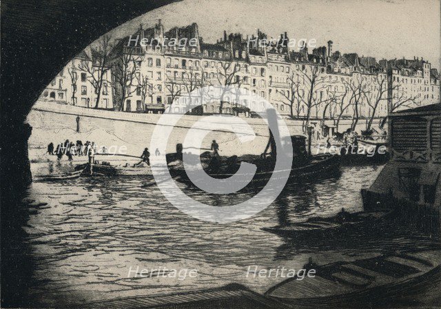 'Quai de l'Hotel de Ville', 1915. Artist: Edgar Chahine.