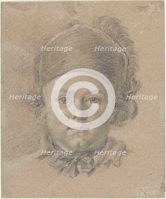 A Boy Wearing a Military Cap. Creator: Unknown.