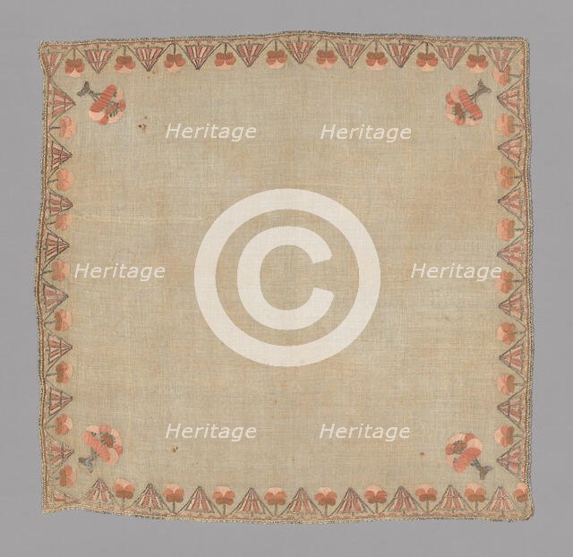 Cover or Handkerchief, Turkey, 1800/1850. Creator: Unknown.