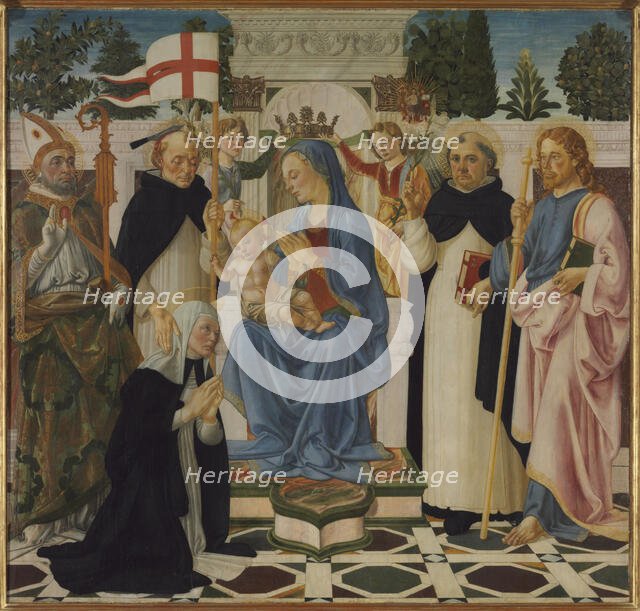 Madonna and Child with Five Saints and Two Angels, c1470-1475. Creator: Verrocchio, Andrea del (1437-1488).