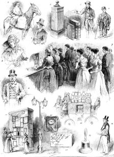 The Penny Postage Jubilee Celebration at Guildhall: exhibition of Post-Office relics..., 1890. Creator: P Naumann.