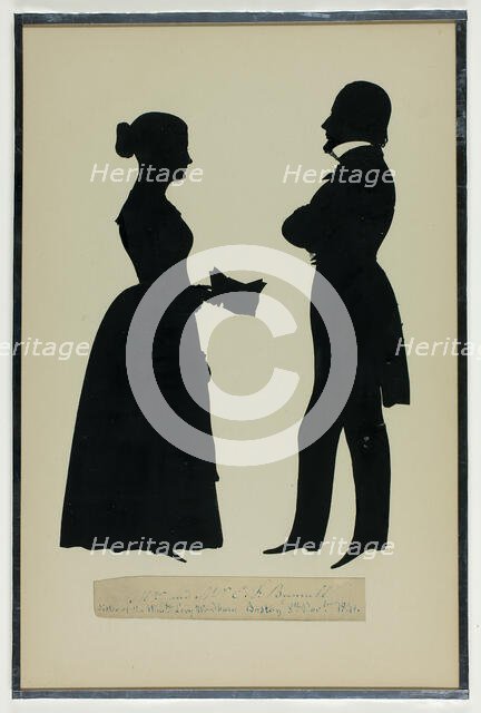 Mr. & Mrs. E. F. Bunnell, November 8, 1841. Creator: Auguste Amant Constant Fidele Edouart.