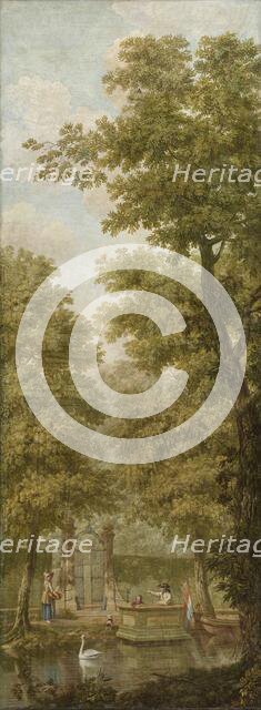 Three wall hangings with a Dutch landscape, 1776. Creator: Juriaan Andriessen.