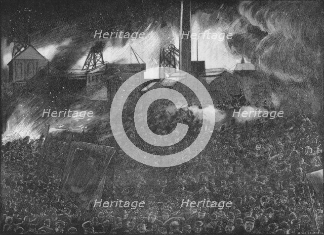 Featherstone riots: the soldiers firing on the people, 1893 (1906). Artist: Arthur Salmon.