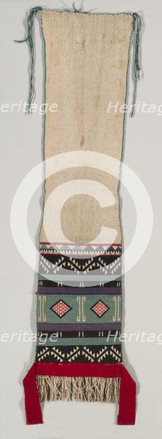 "Hopi Brocade" style Dance Sash, c. 1880-1900. Creator: Unknown.