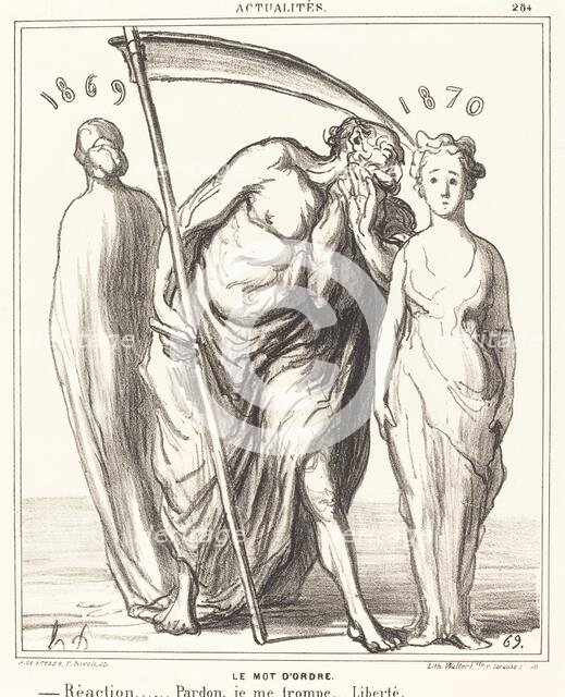 Le Mot d'Ordre, 1869. Creator: Honore Daumier.