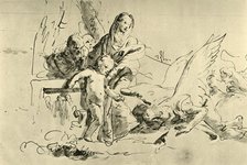 'Holy Family and Angels', mid 18th century, (1928). Artist: Giovanni Battista Tiepolo.
