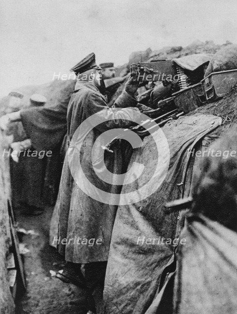 German soldiers in a trench, World War I, 1915. Artist: Unknown