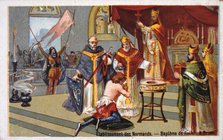 Establishment of the Normans: Baptism of Rollo at Rouen, (19th century). Artist: Unknown