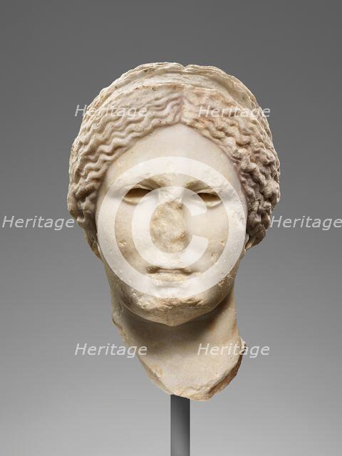 Head of Venus (Knidian Aphrodite type), 99-75 BC. Creator: Unknown.