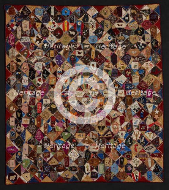 Crazy Quilt, about 1883-1893. Creator: Victorene P. Mitchell.