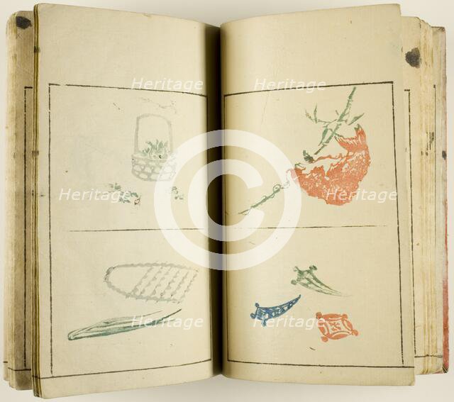 Keisai soga (Sketches of Keisai), one vol. of 5, Japan, 19th century. Creator: Kitao Masayoshi.