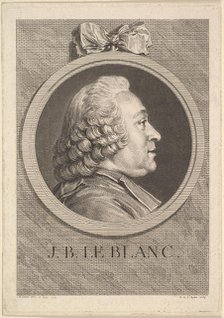 Portrait of Jean-Baptiste Le Blanc, 1750. Creator: Augustin de Saint-Aubin.