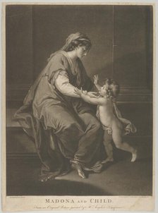 Madonna and Child, December 3, 1774. Creator: Valentine Green.