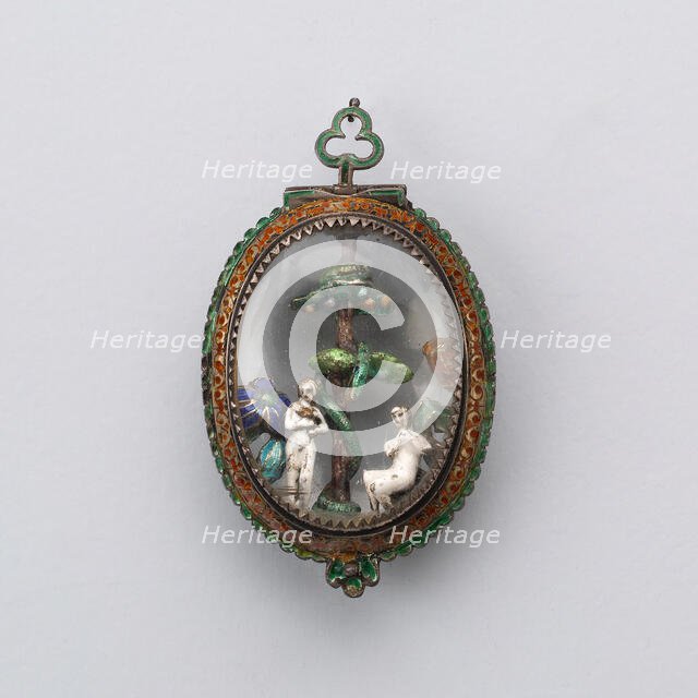 Pendant with Adam and Eve, Vienna, 18th/19th century. Creator: Unknown.