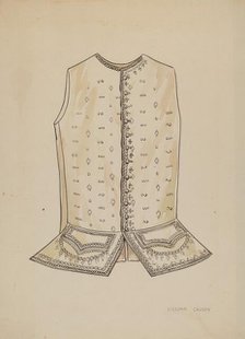 Man's Vest, 1935/1942. Creator: Lillian Causey.
