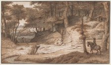 Horseman and Hunter in the Woods of Doorwerth, Near Arnhem, c.1670. Creator: Lambert Doomer.