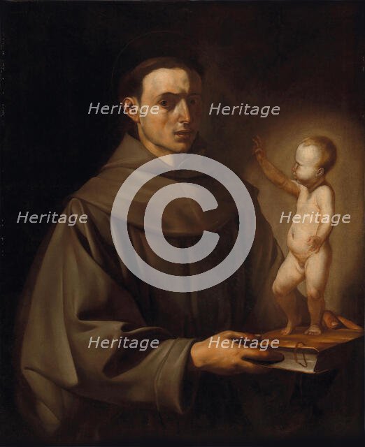 Saint Anthony of Padua with the Infant Jesus, ca 1612-1615. Creator: Ribera, José, de (1591-1652).