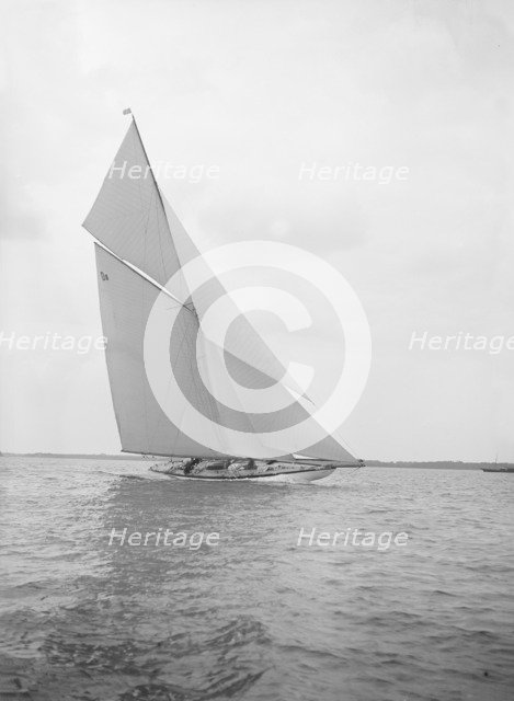 The 15 Metre class sailing yacht 'Paula III', 1913. Creator: Kirk & Sons of Cowes.