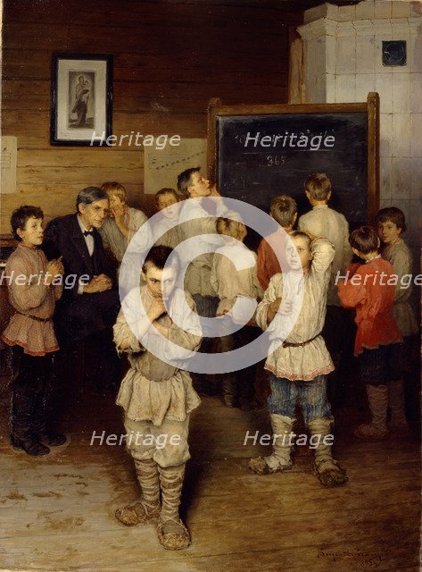 Mental calculation at primary school, 1895. Artist: Bogdanov-Belsky, Nikolai Petrovich (1868-1945)